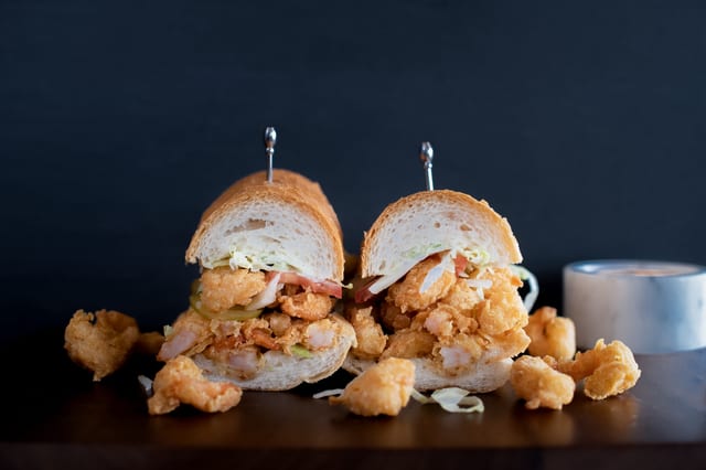 Small Fried Shrimp Poboy.