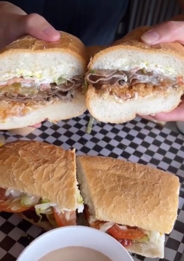 Large Roastbeef & Gravy Poboy.