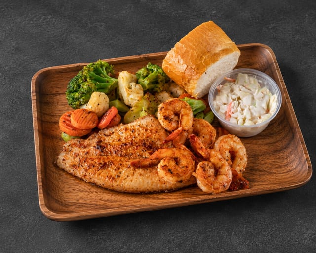5pc Grilled Shrimp + 1 Fish Plate.