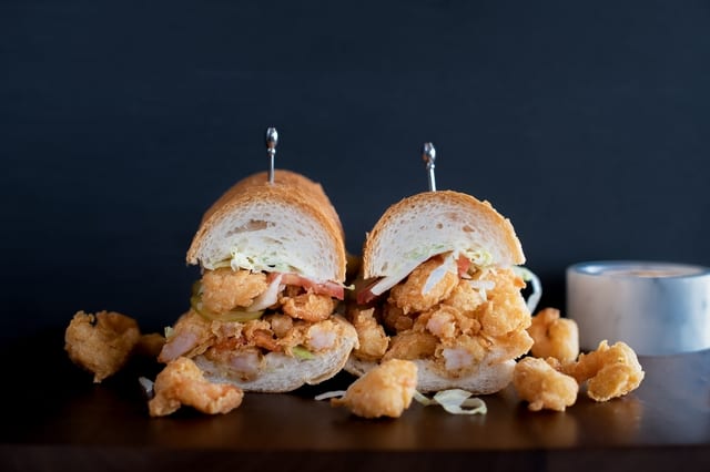 Regular Fried Shrimp Poboy.