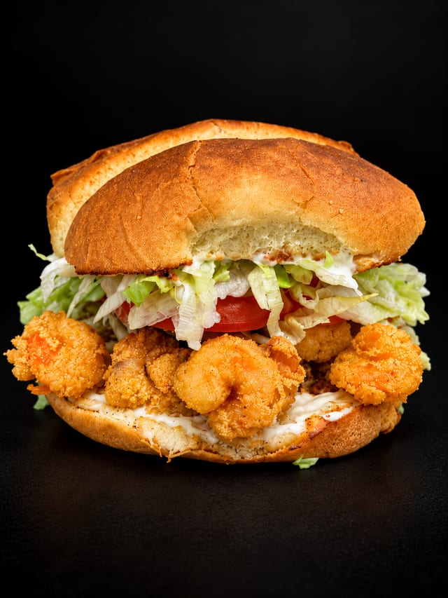 Bun Fried Shrimp.