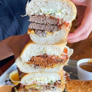 Large CheeseBurger Poboy